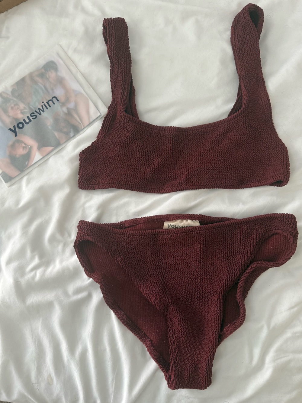 YouSwim aplomb high waist bikini in garnet